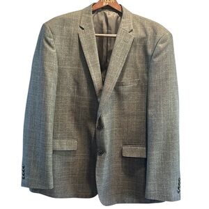 Carlo Lusso Men’s High Twist Super Deluxe MicroTech Gray pattern Blazer 48R